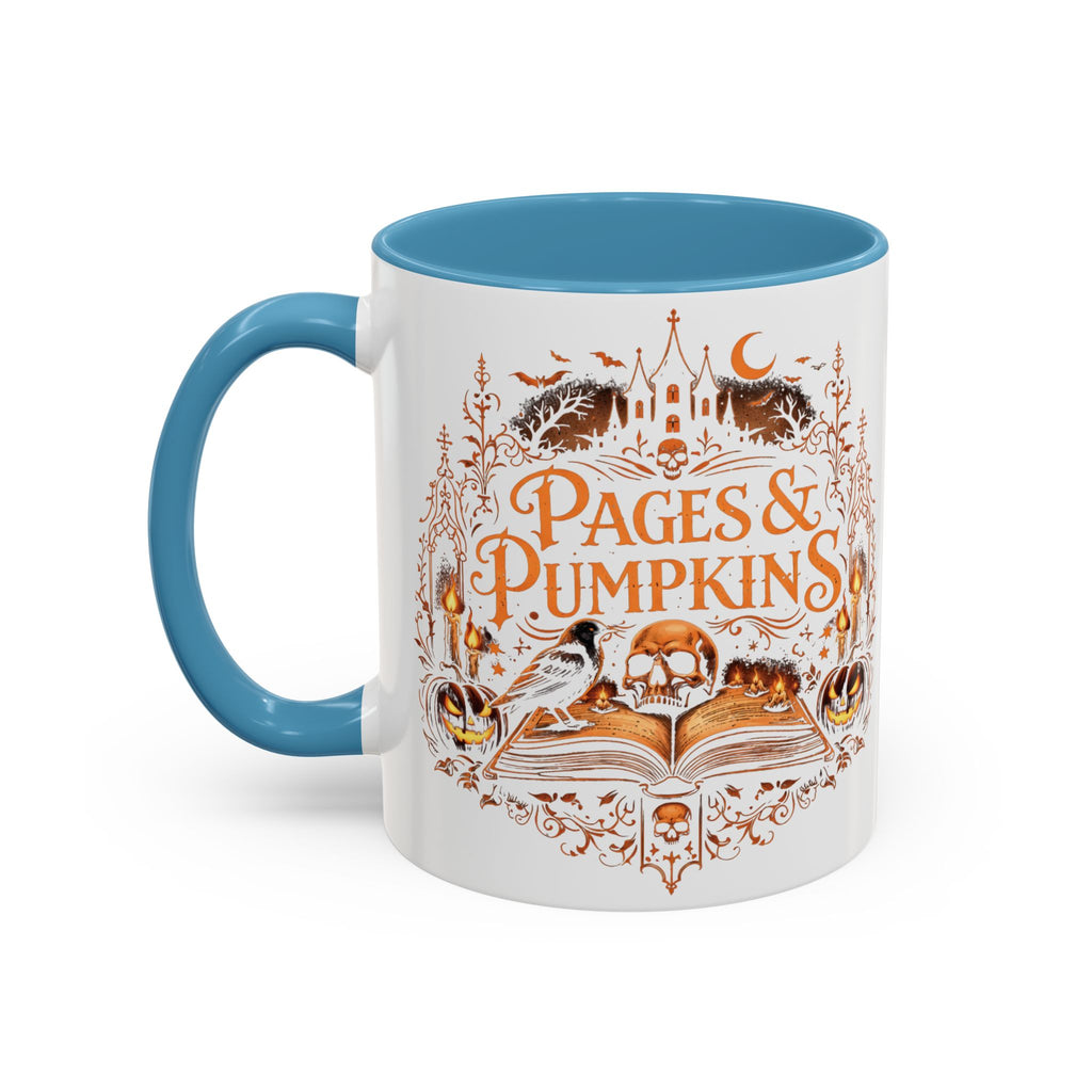 Pages & Pumpkins Coffee Mug | Halloween Book Lover Mug