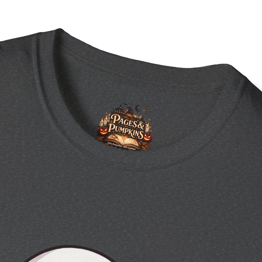 Pages & Pumpkins Boo Cat T-Shirt | Halloween book lover