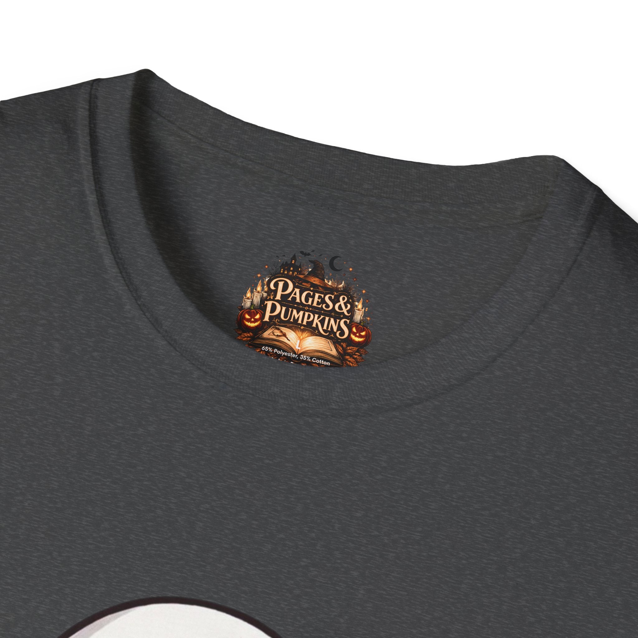 Pages & Pumpkins Boo Cat T-Shirt | Halloween book lover
