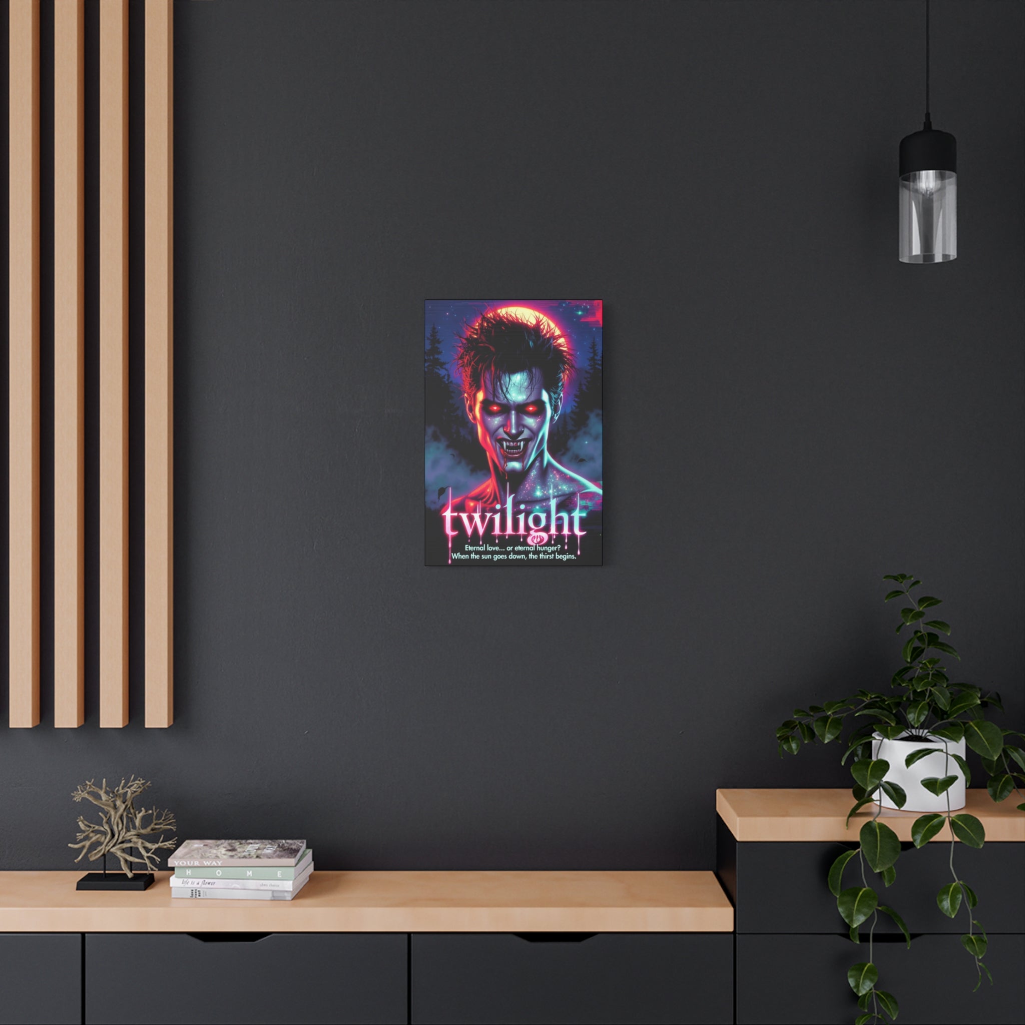 Twilight Fan Art Retro Horror Matte Canvas, Stretched, 1.25"