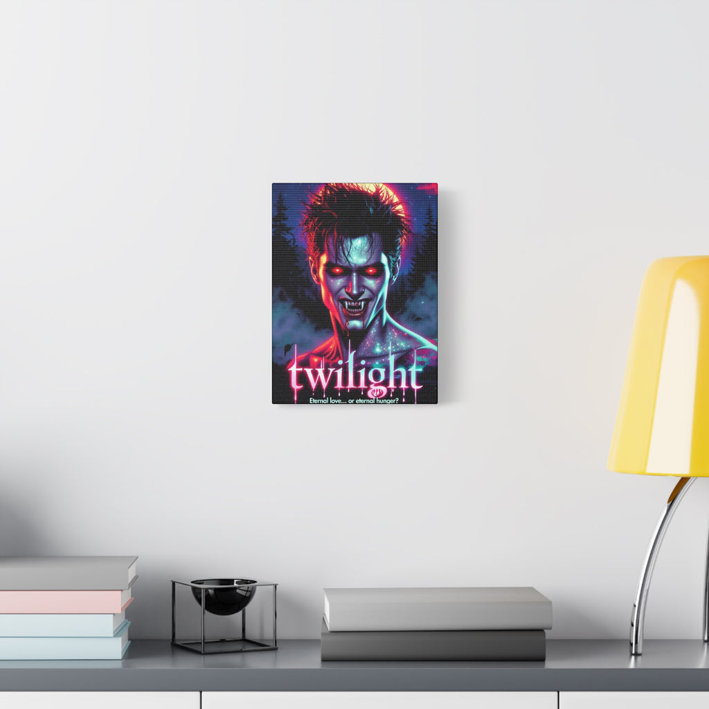 Twilight Fan Art Retro Horror Matte Canvas, Stretched, 1.25"