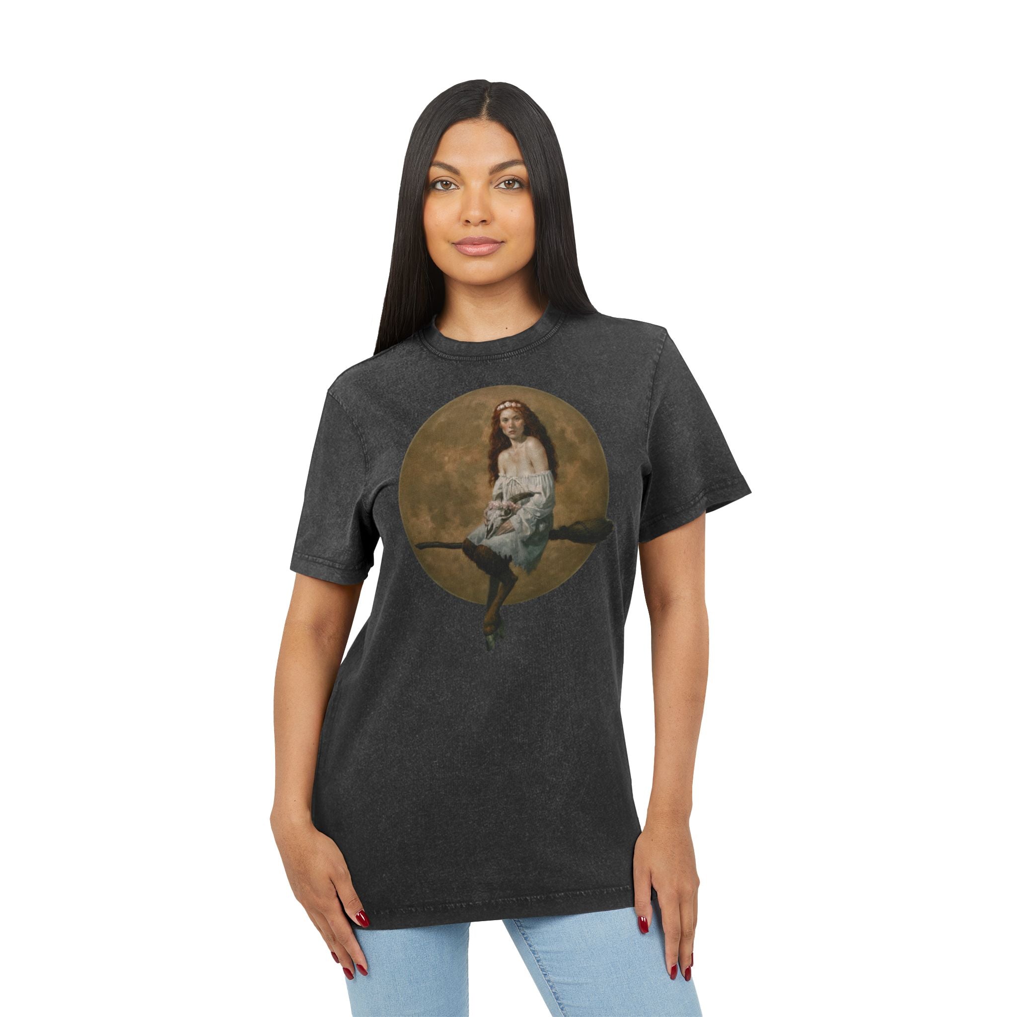 Slewfoot Acid Wash Tee — Moonlit Broomstick Acid-Wash T-Shirt