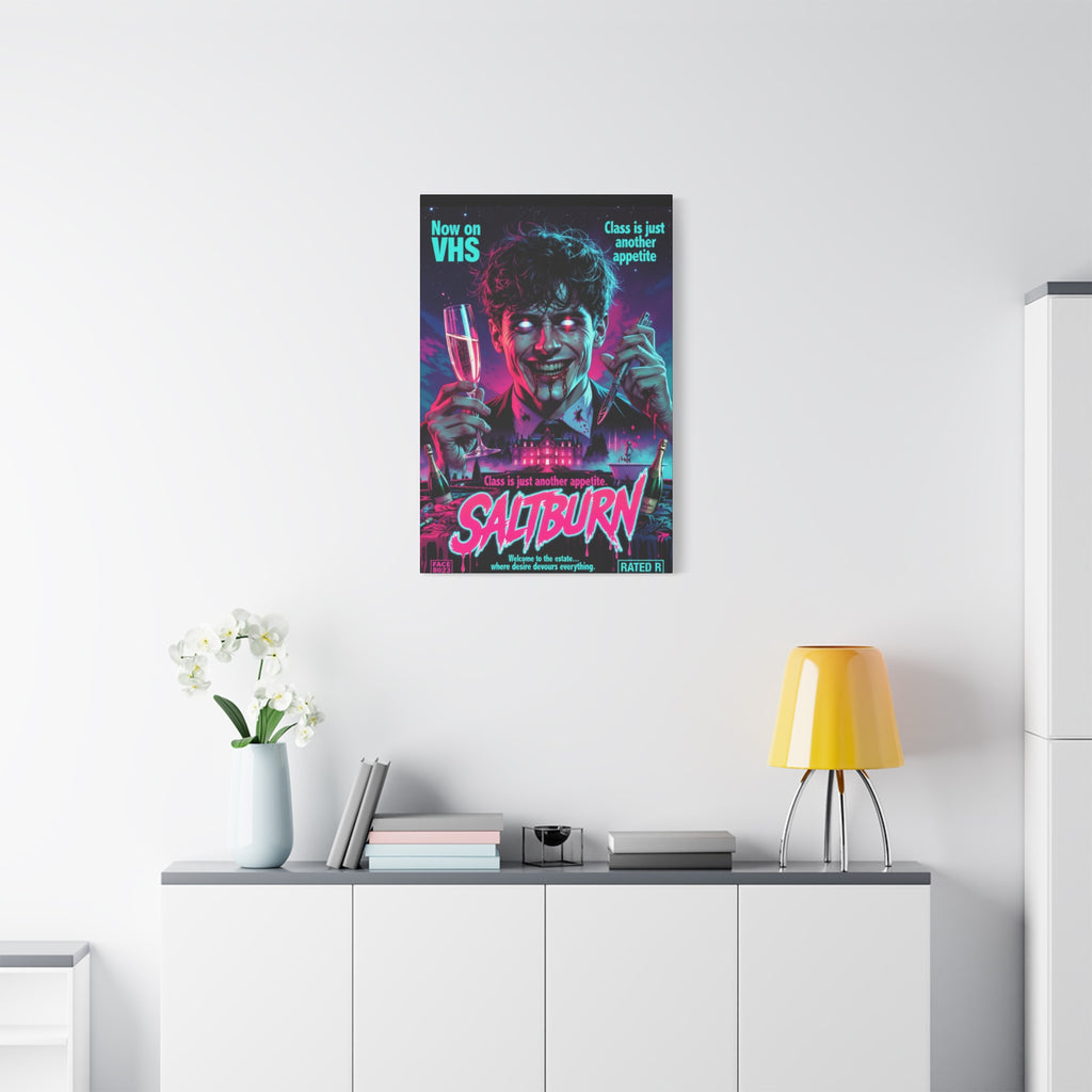 Saltburn Fan Art Retro Horror Movie Canvas