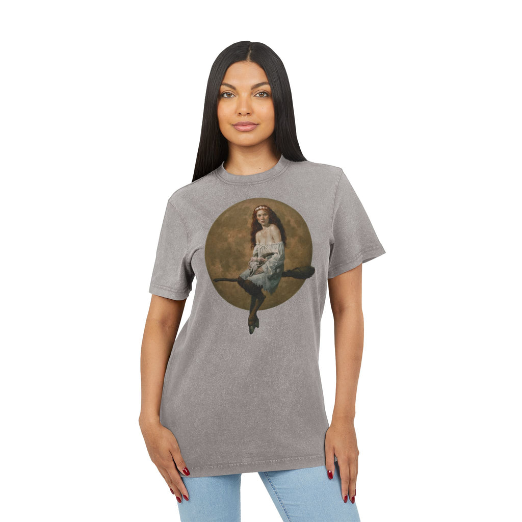 Slewfoot Acid Wash Tee — Moonlit Broomstick Acid-Wash T-Shirt