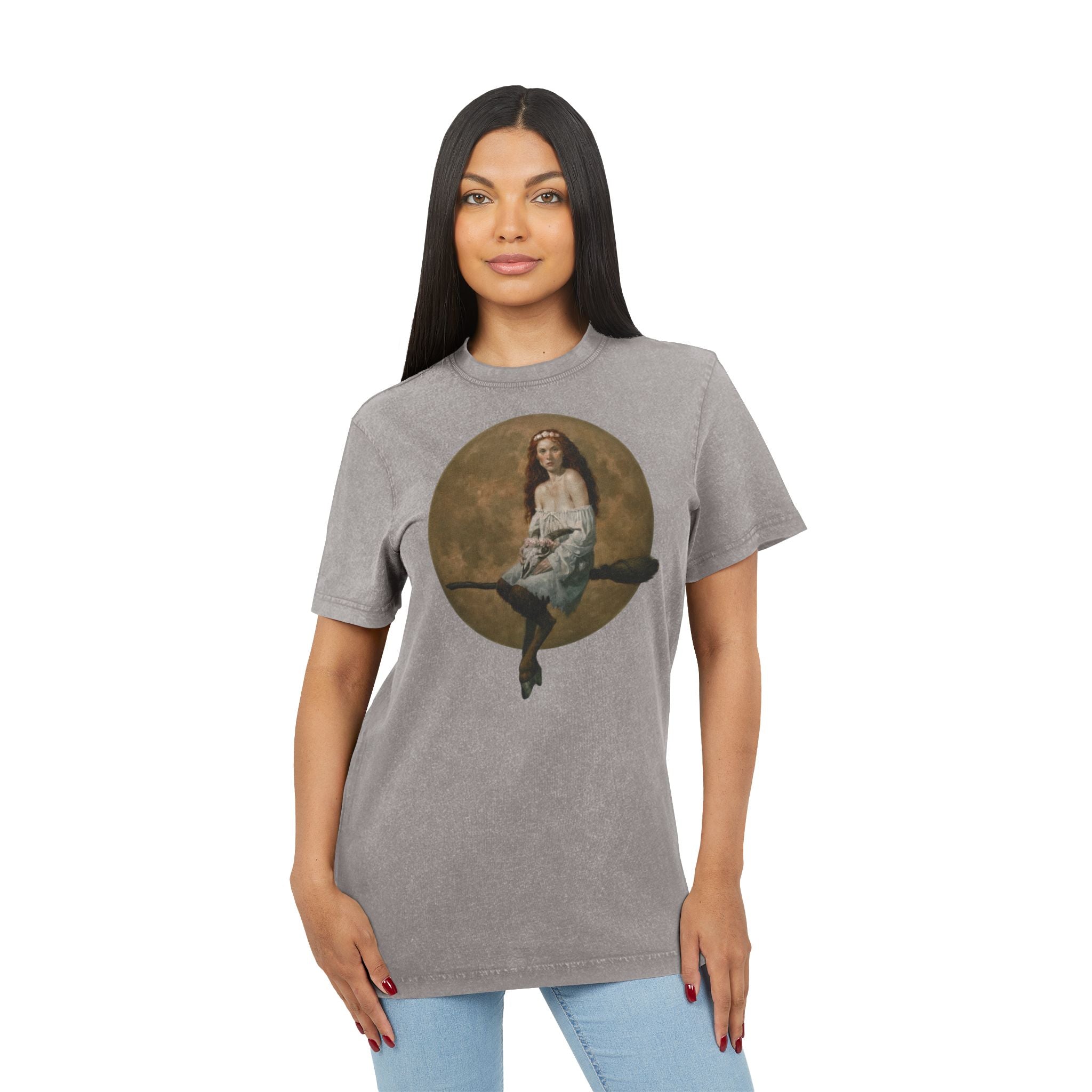 Slewfoot Acid Wash Tee — Moonlit Broomstick Acid-Wash T-Shirt
