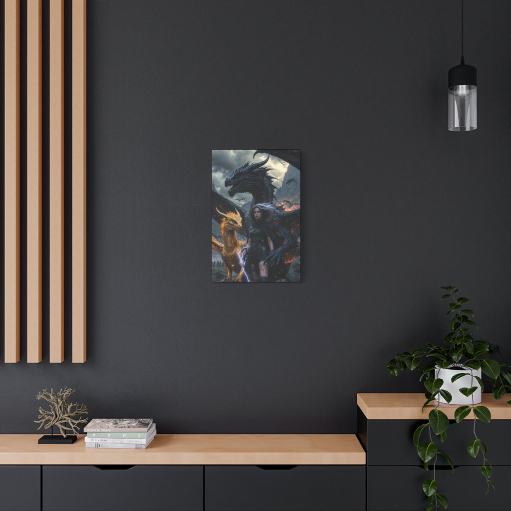 The Fourth Wing Fan Art Matte Canvas, Stretched