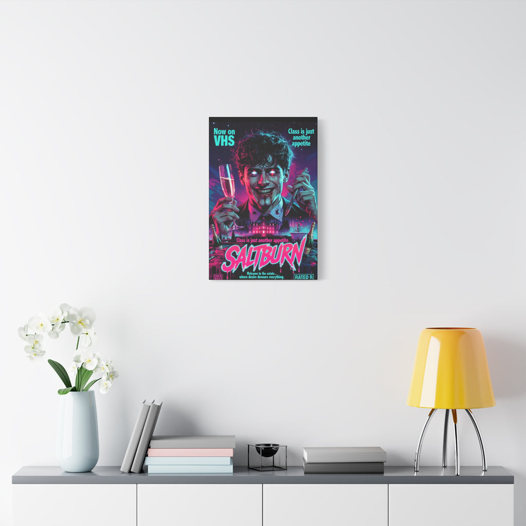 Saltburn Fan Art Retro Horror Movie Canvas
