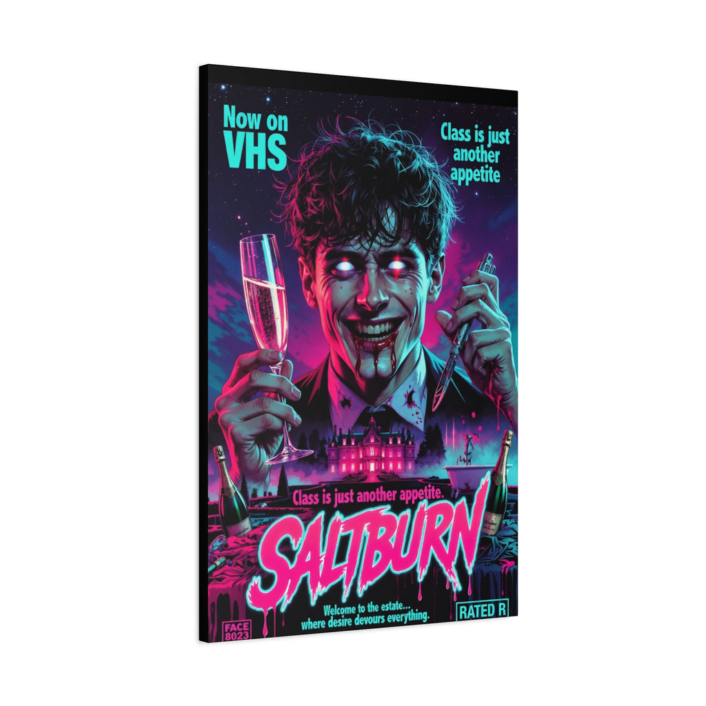 Saltburn Fan Art Retro Horror Movie Canvas