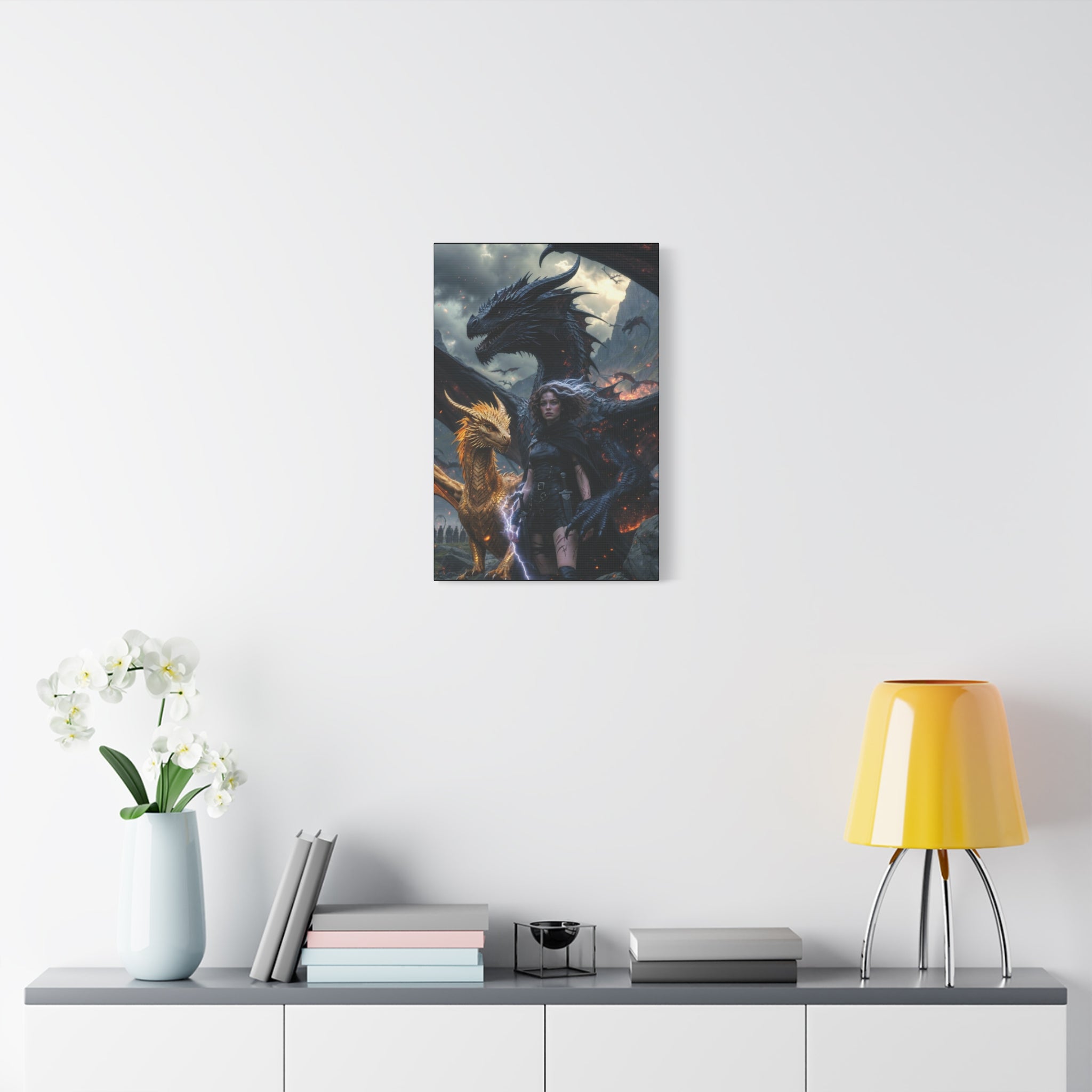 The Fourth Wing Fan Art Matte Canvas, Stretched