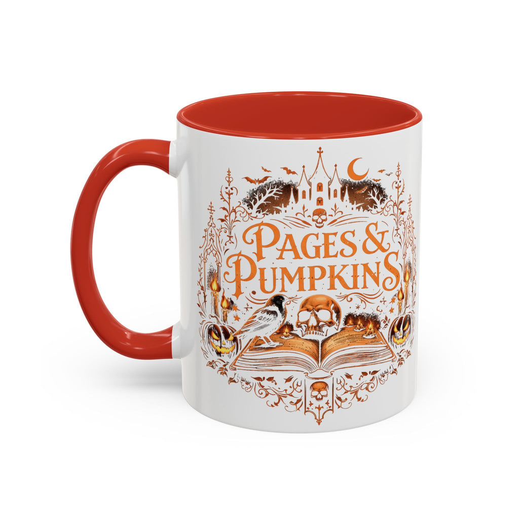 Pages & Pumpkins Coffee Mug | Halloween Book Lover Mug