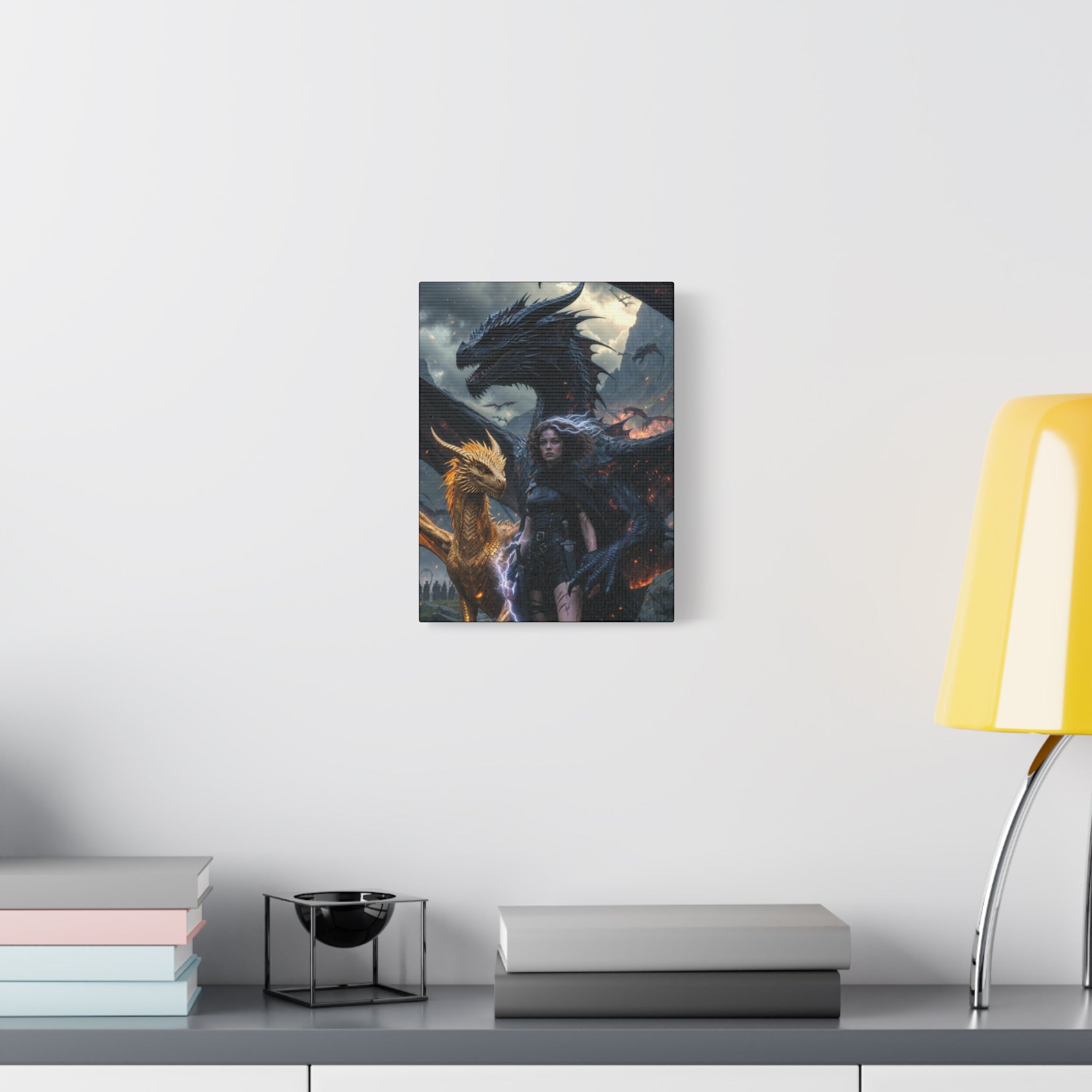 The Fourth Wing Fan Art Matte Canvas, Stretched