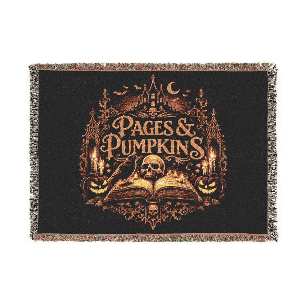 Pages & Pumpkins Woven Blanket