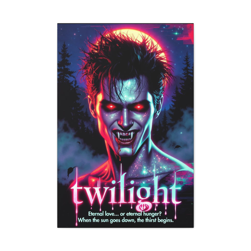 Twilight Fan Art Retro Horror Matte Canvas, Stretched, 1.25"