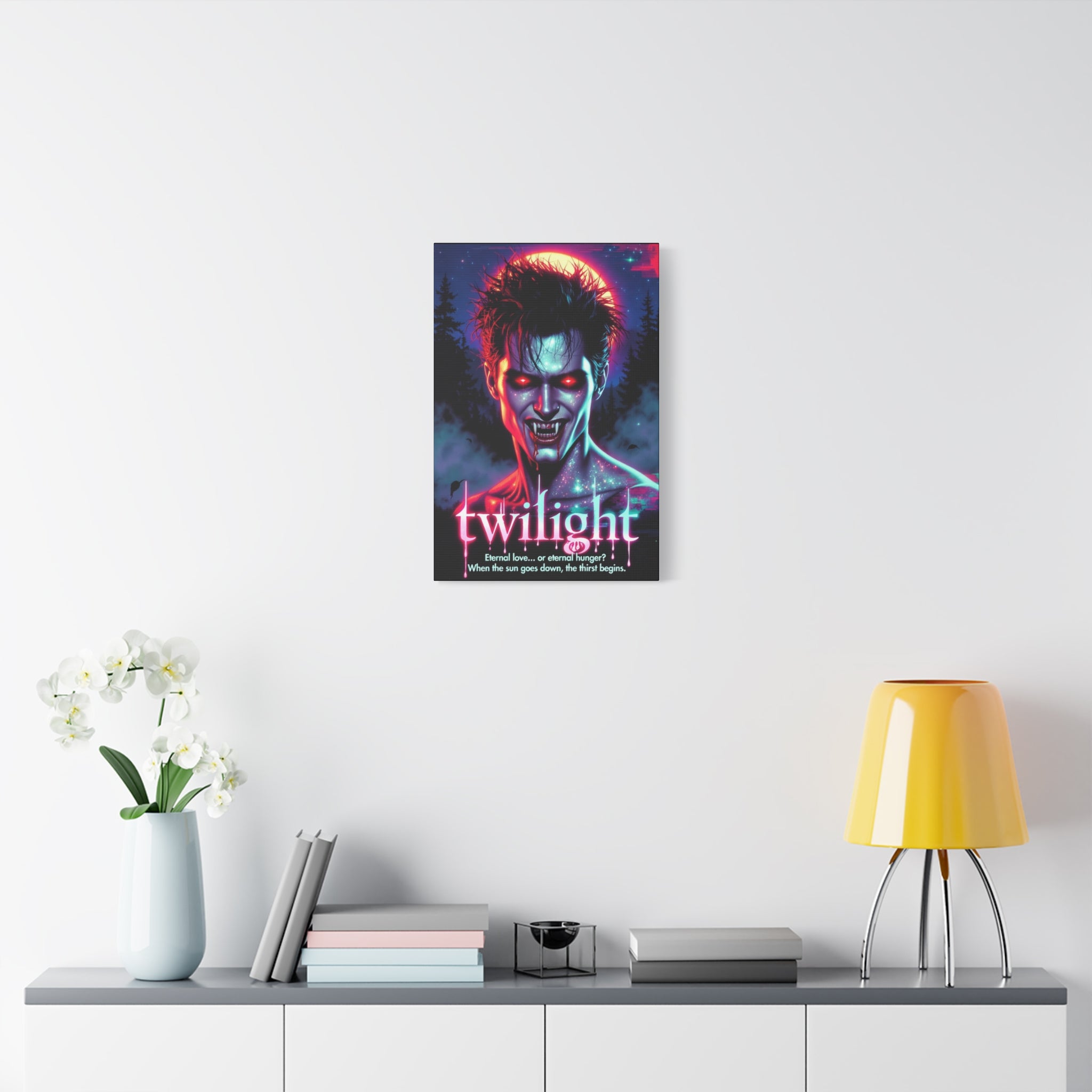 Twilight Fan Art Retro Horror Matte Canvas, Stretched, 1.25"