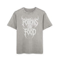 Acid-Washed Oversize Tee — 'Potions or Food' Metal Band Graphic