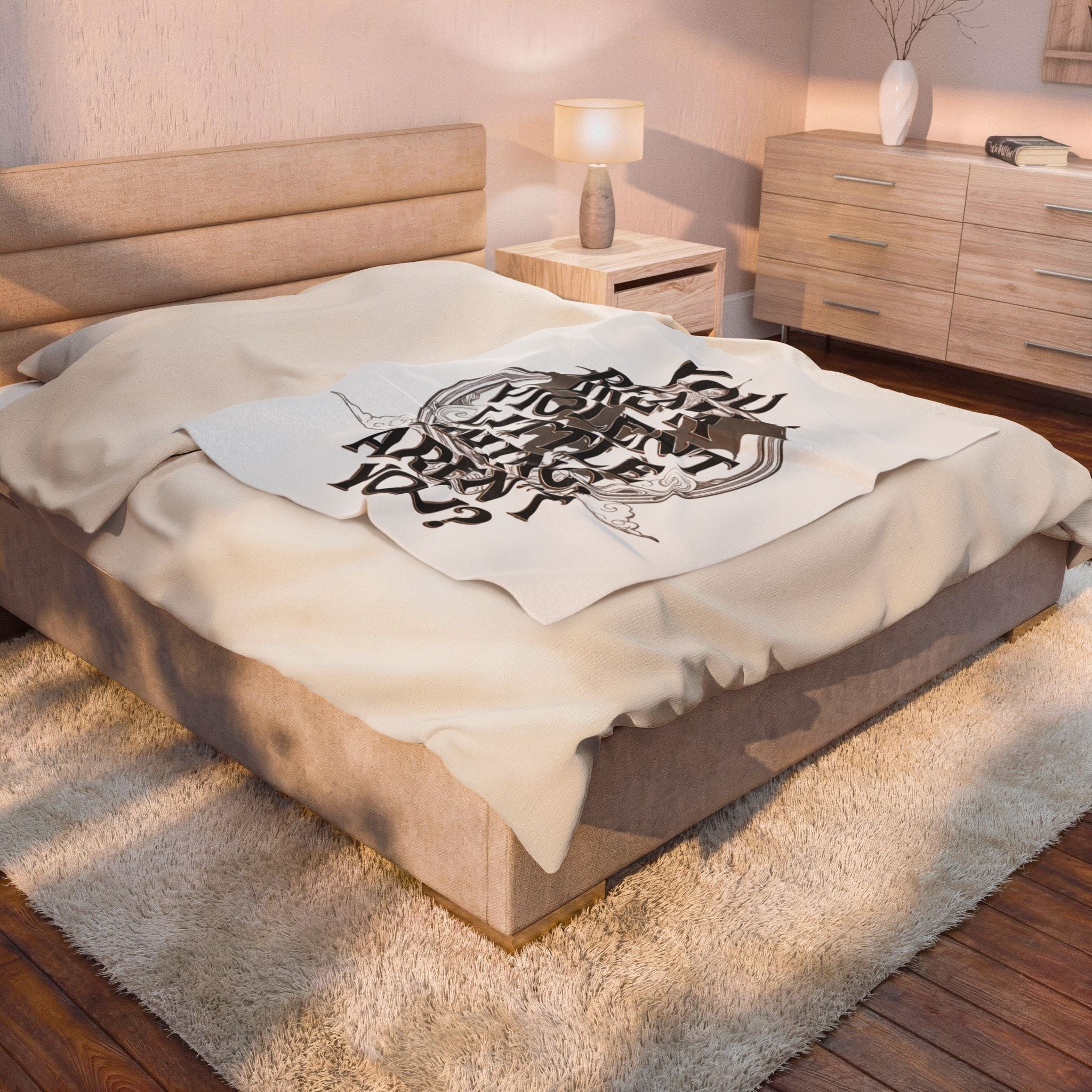 The Fourth Wing Fan Art Velveteen Plush Blanket | Quote Throw