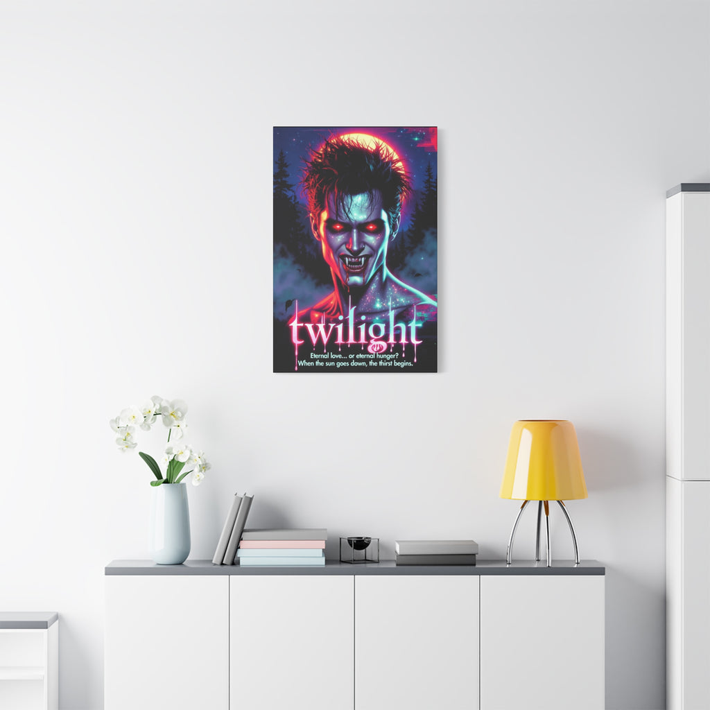 Twilight Fan Art Retro Horror Matte Canvas, Stretched, 1.25"