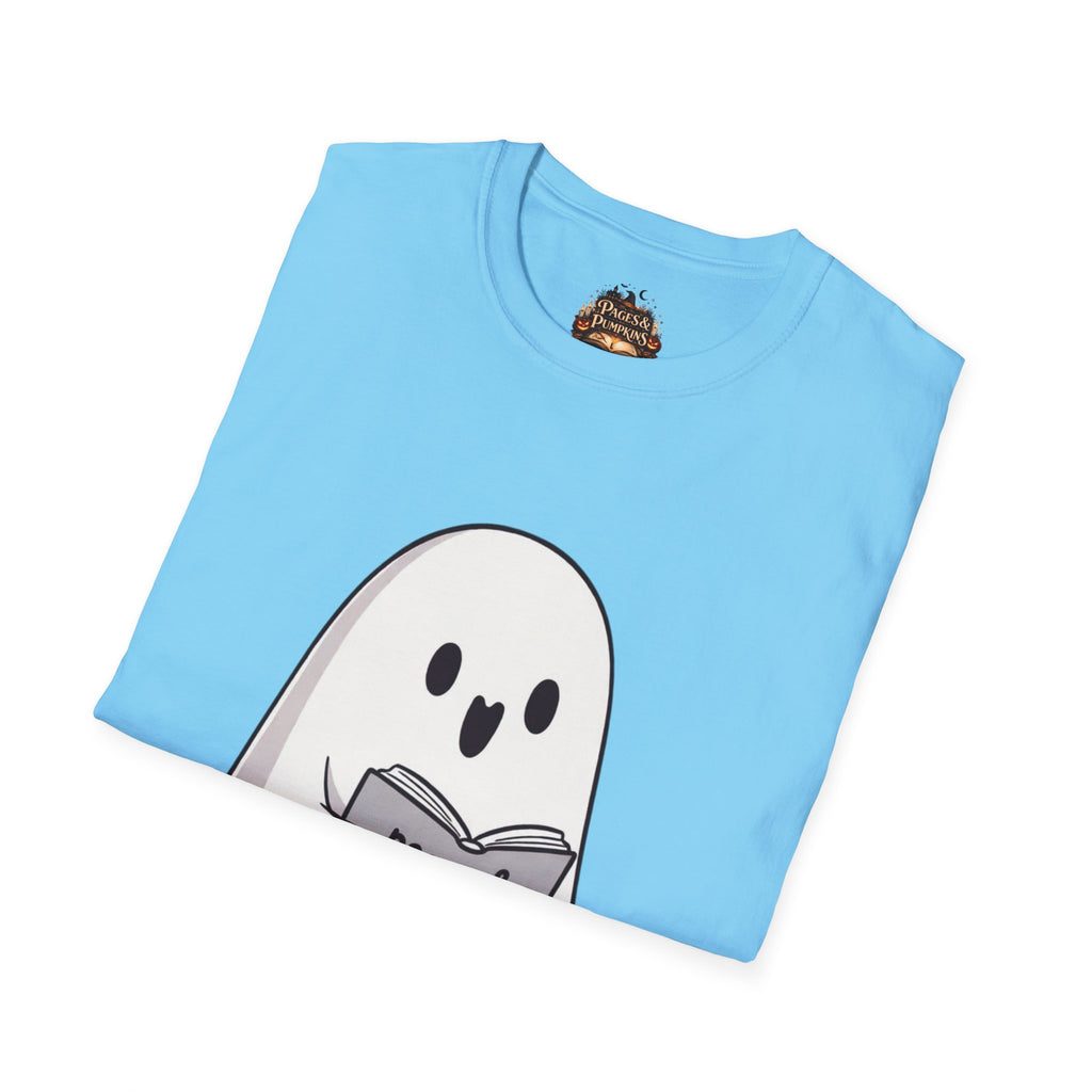 Pages & Pumpkins Boo Cat T-Shirt | Halloween book lover