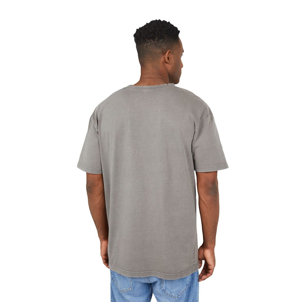Acid-Washed Oversize Tee — 'Potions or Food' Metal Band Graphic