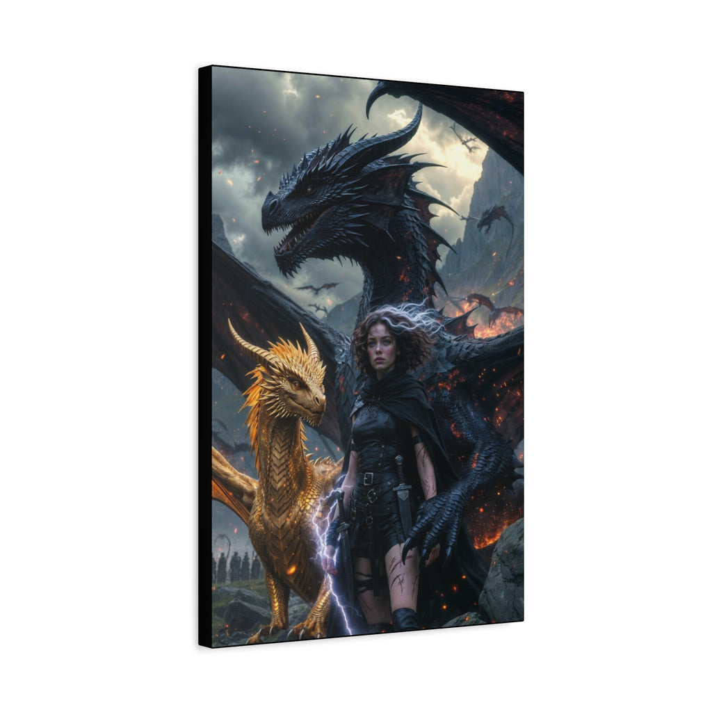 The Fourth Wing Fan Art Matte Canvas, Stretched