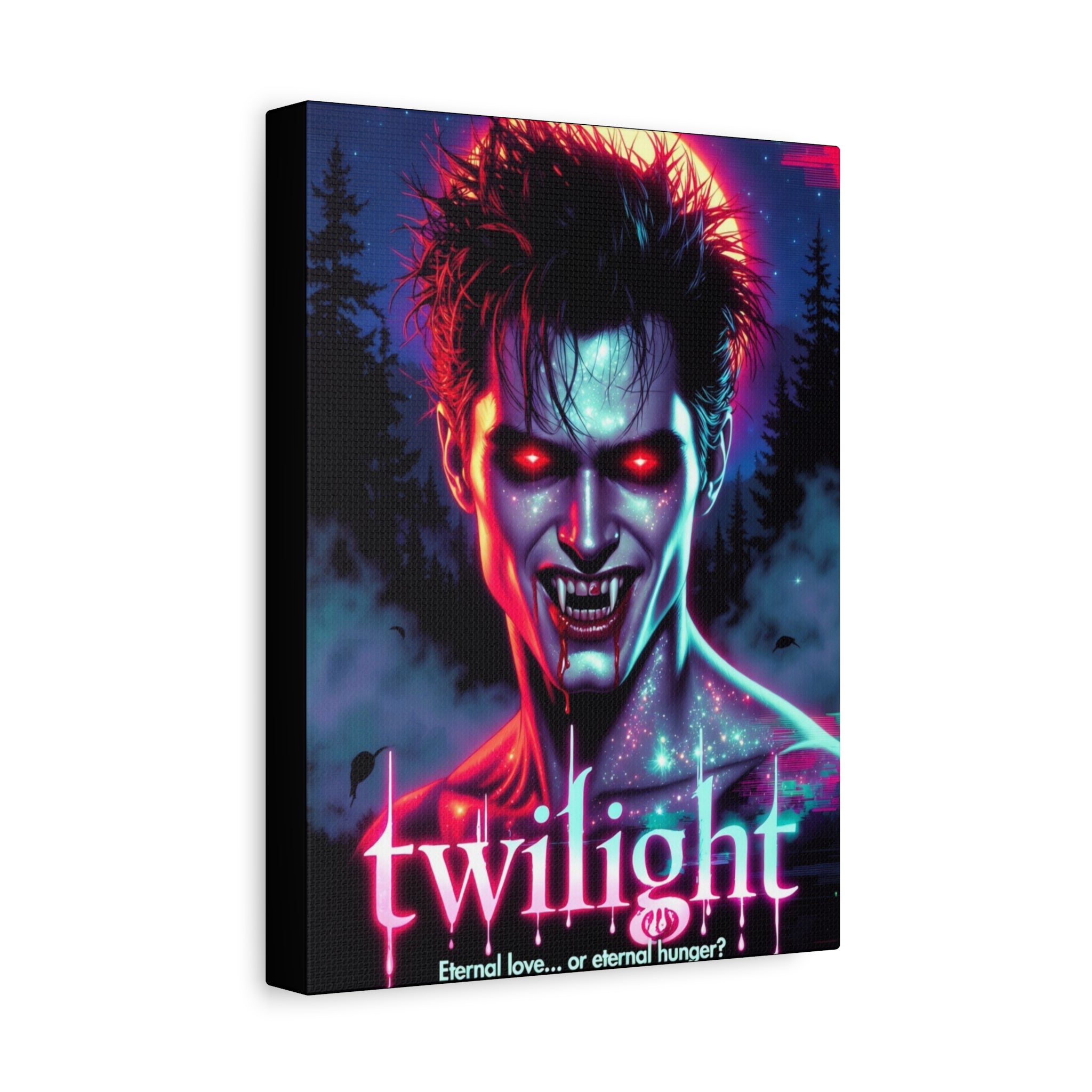 Twilight Fan Art Retro Horror Matte Canvas, Stretched, 1.25"