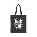 BS Black Metal Logo Tote | Gothic Deathcore Band Artwork, White Distressed Emblem