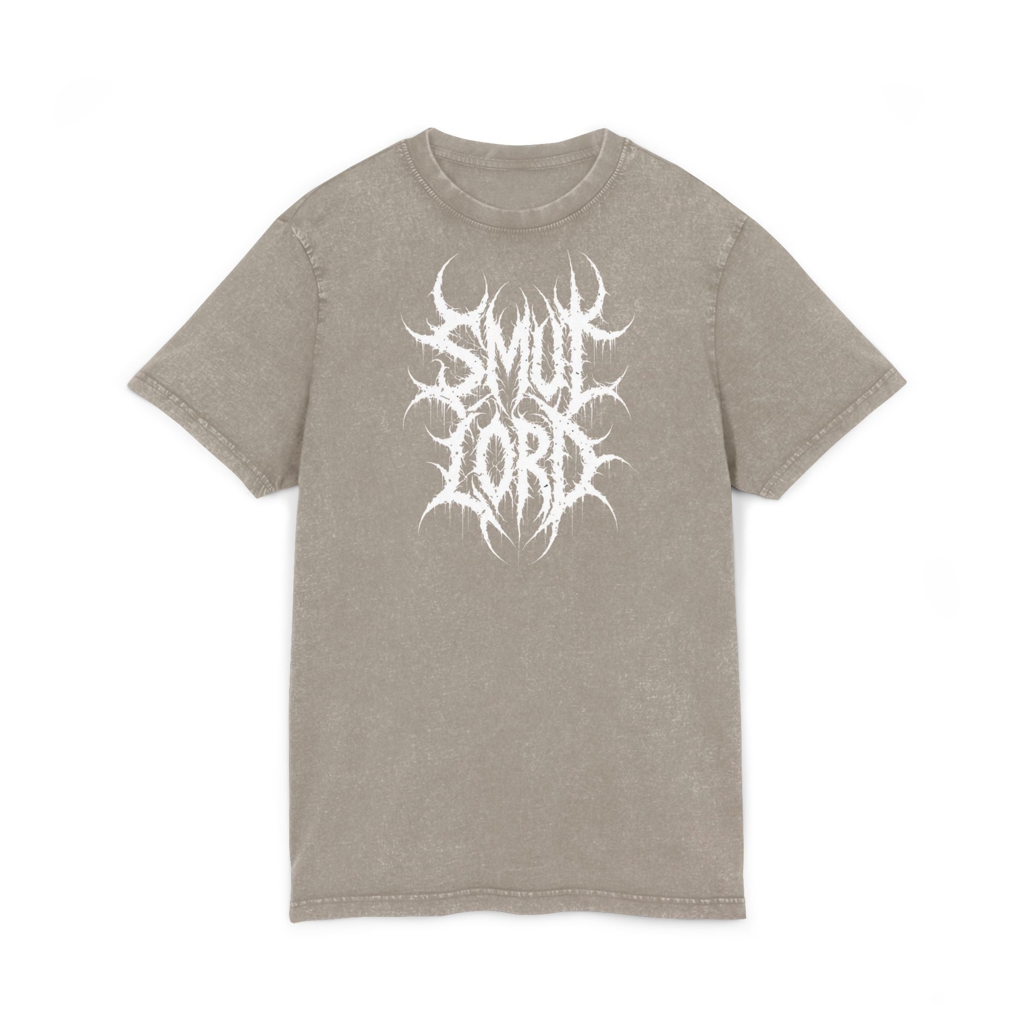 SL Acid-Washed Tee — "Smut Lord" Black Metal Band Shirt