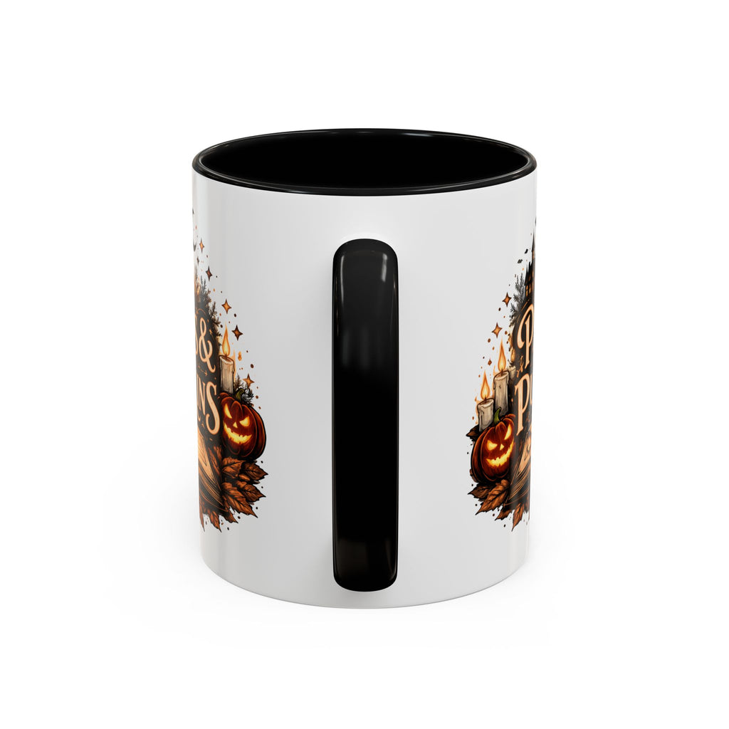 Pages & Pumpkins Coffee Dark Mug | Halloween Book Lover Mug