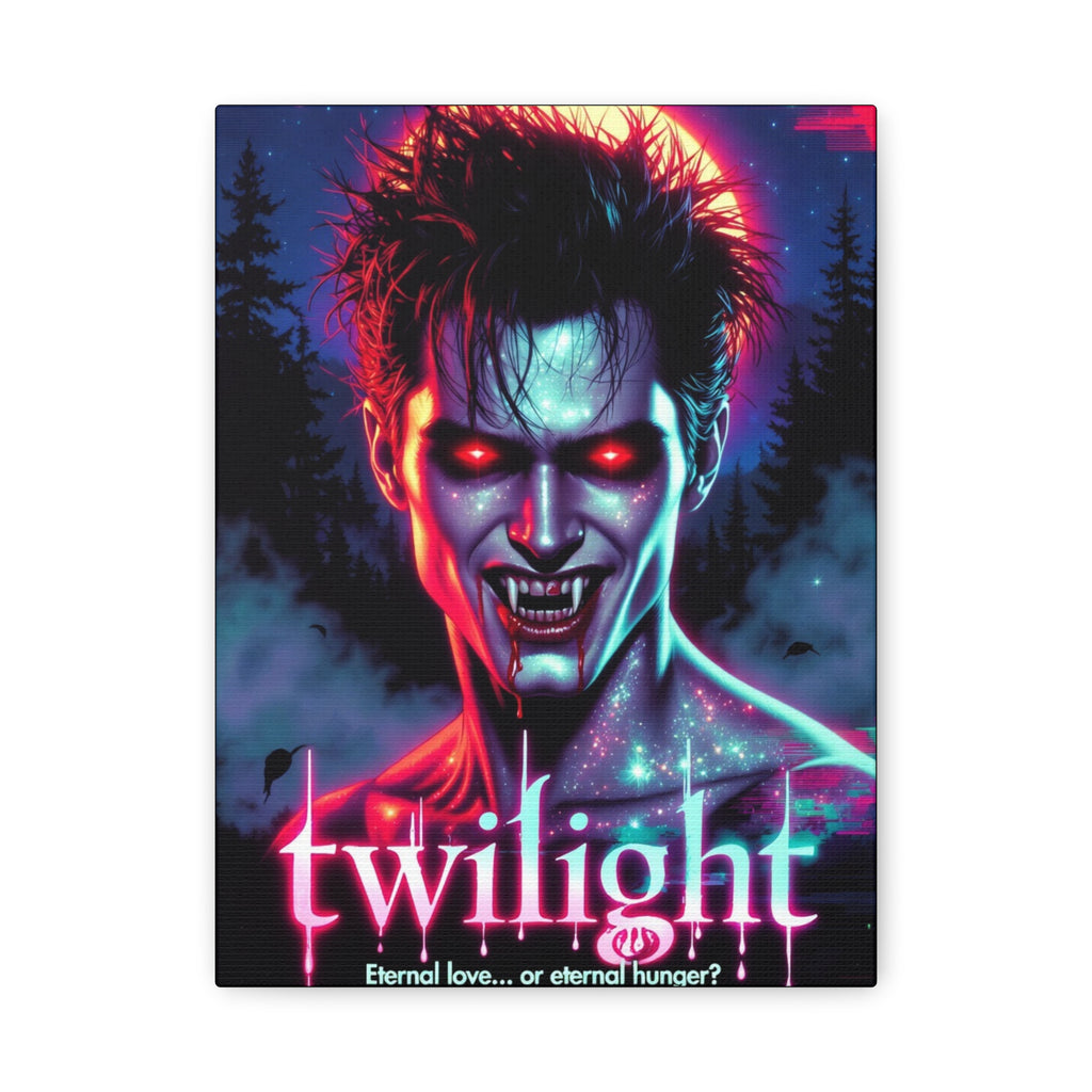 Twilight Fan Art Retro Horror Matte Canvas, Stretched, 1.25"