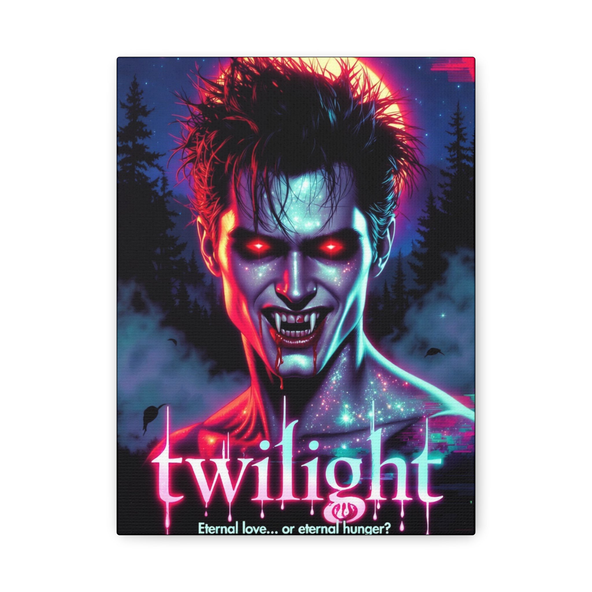 Twilight Fan Art Retro Horror Matte Canvas, Stretched, 1.25"