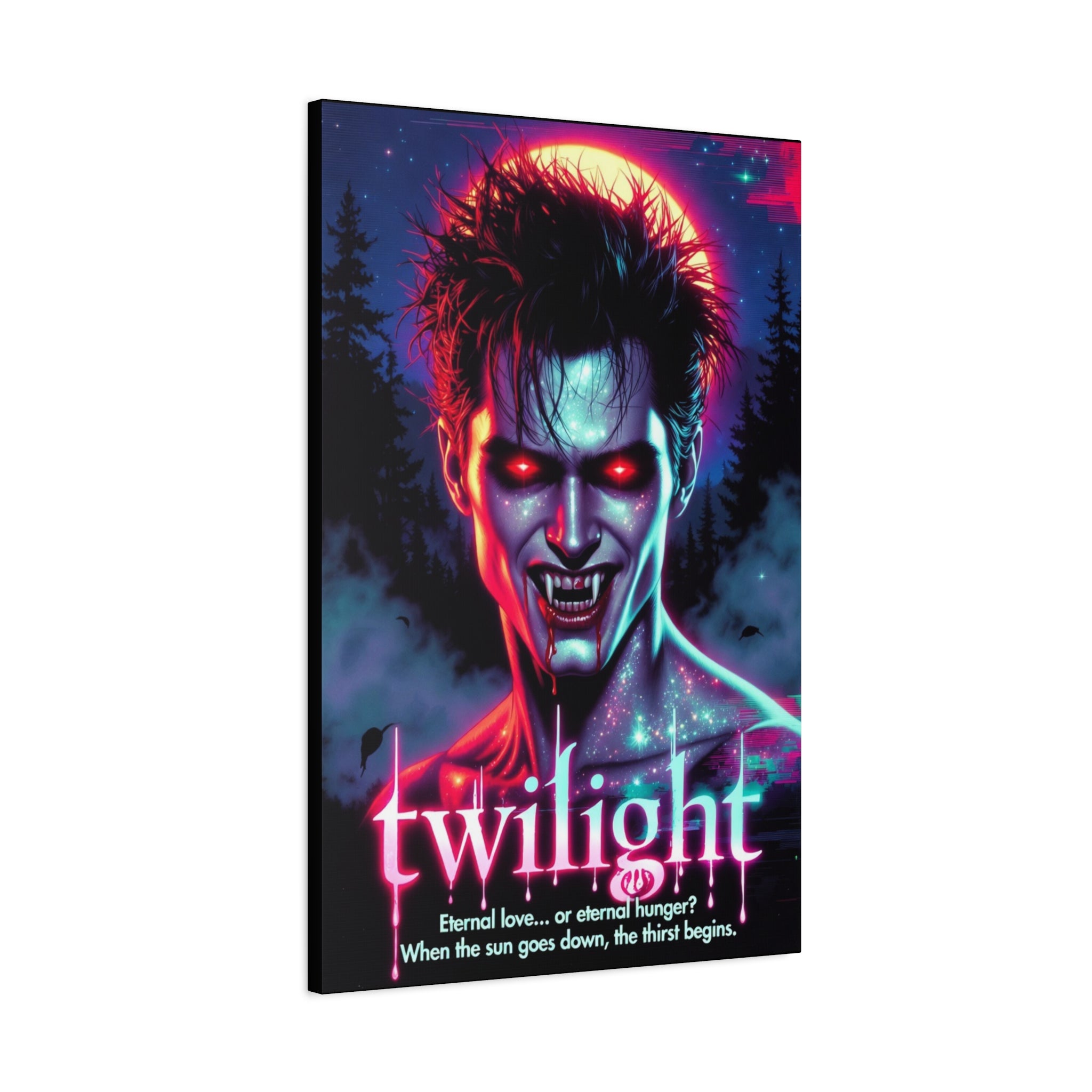Twilight Fan Art Retro Horror Matte Canvas, Stretched, 1.25"