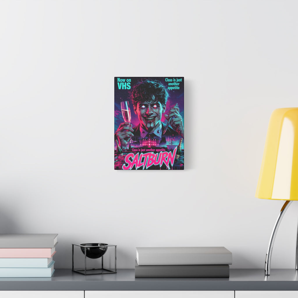Saltburn Fan Art Retro Horror Movie Canvas