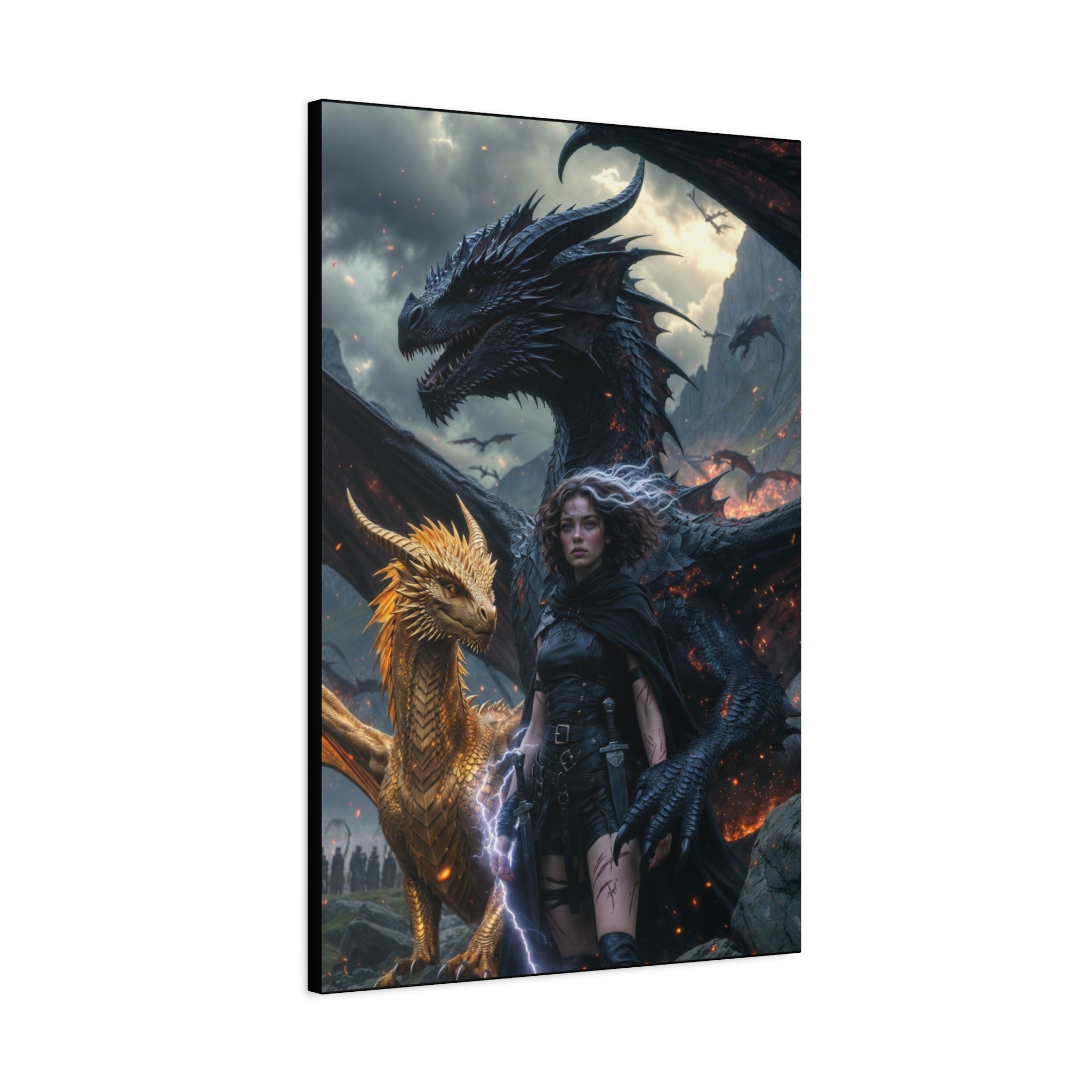 The Fourth Wing Fan Art Matte Canvas, Stretched
