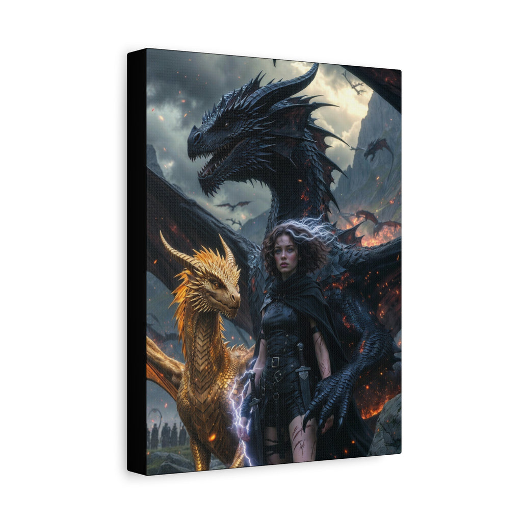 The Fourth Wing Fan Art Matte Canvas, Stretched