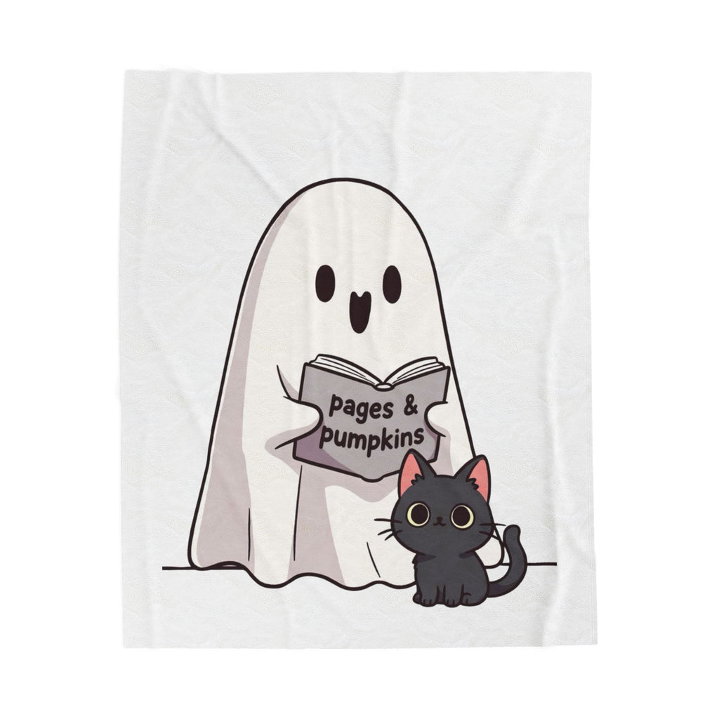 P&P Boo Cat Velveteen Plush Blanket