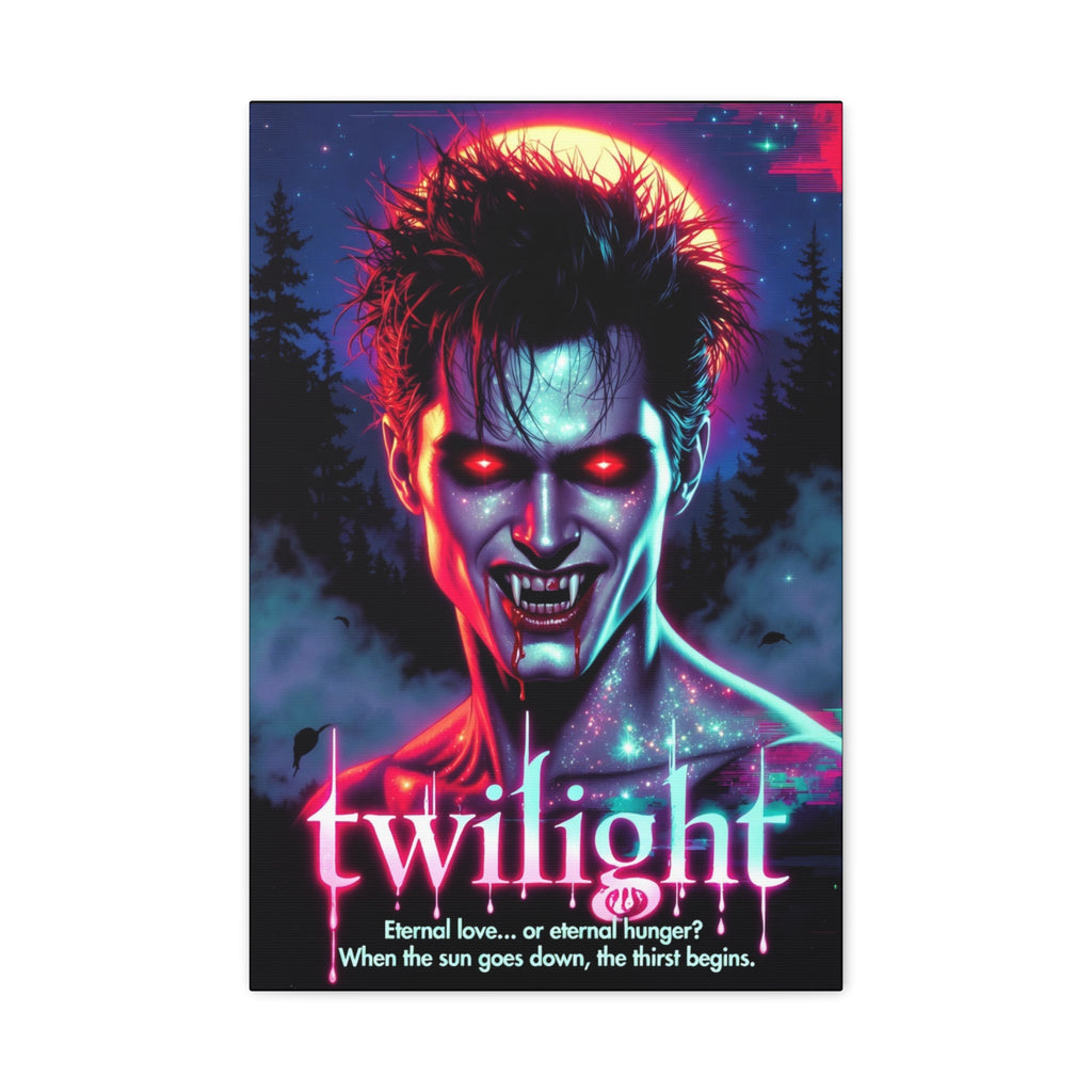 Twilight Fan Art Retro Horror Matte Canvas, Stretched, 1.25"