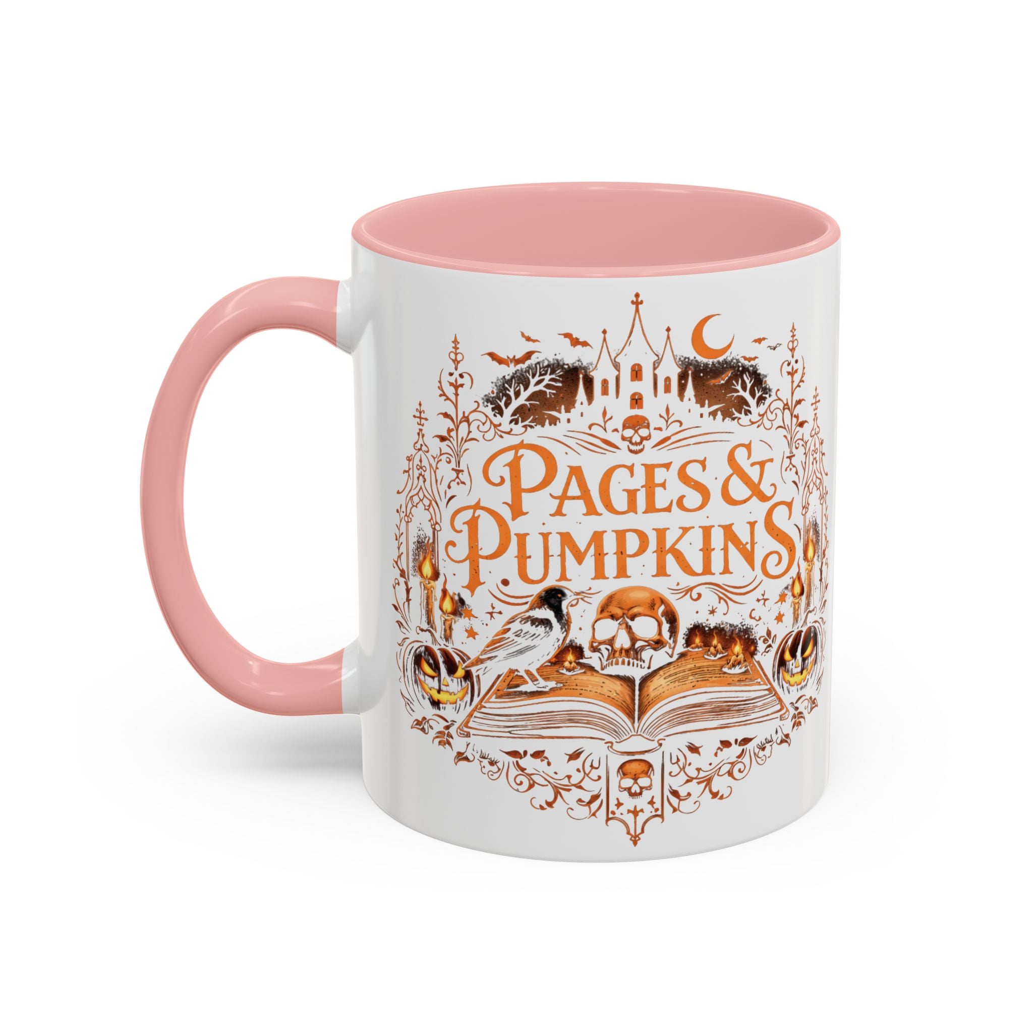 Pages & Pumpkins Coffee Mug | Halloween Book Lover Mug